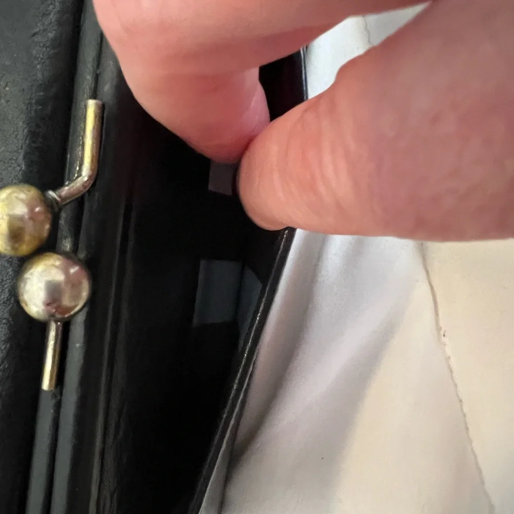 Coach Black Leather Wallet with Gold Accents - Picture 3 of 11